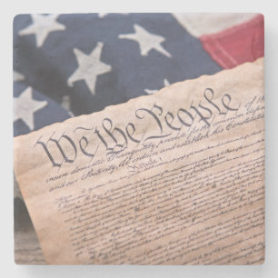 We the People Constitution Stone Coaster