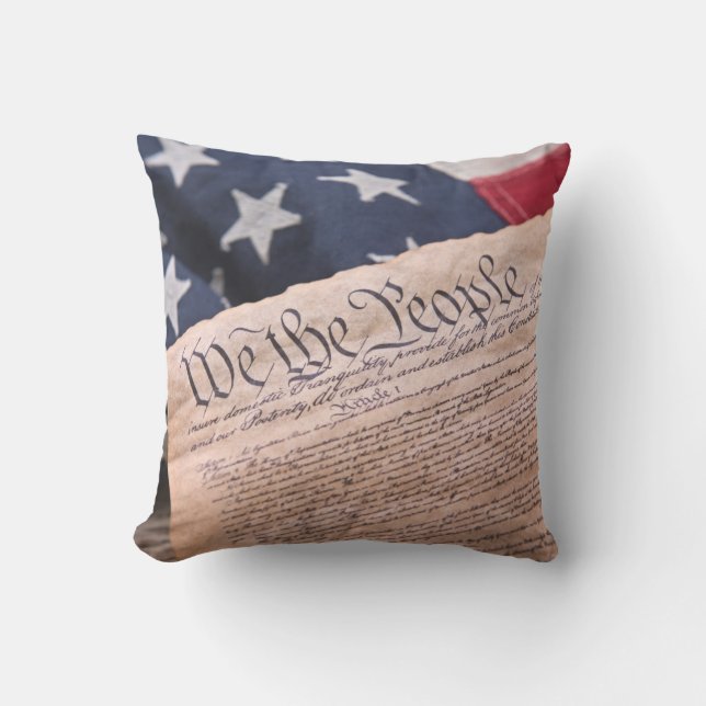 We the People Constitution Throw Pillow (Front)