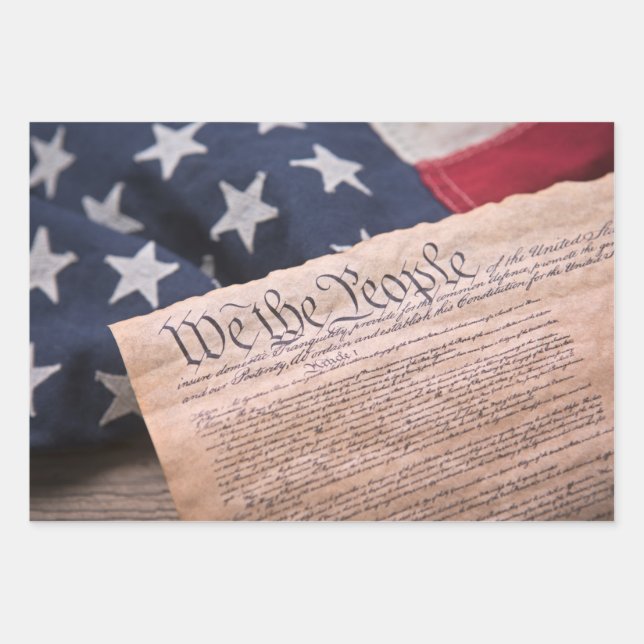 We the People Constitution Wrapping Paper Sheet (Front)