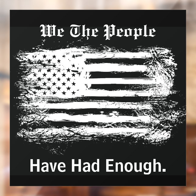 We The People Distressed Flag Window Cling (Sheet 2)