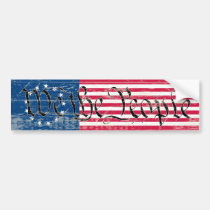We The People Flag Bumper Sticker