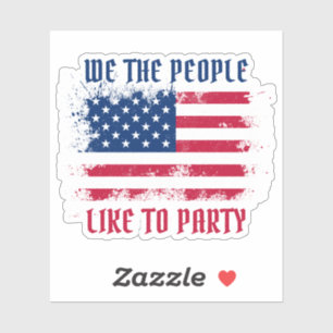 We the people Funny Distressed USA Flag July 4th