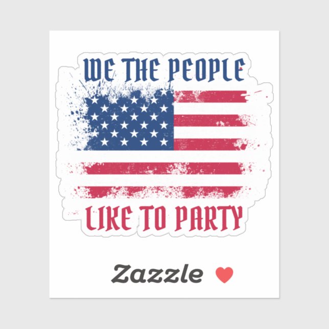 We the people Funny Distressed USA Flag July 4th (Sheet)