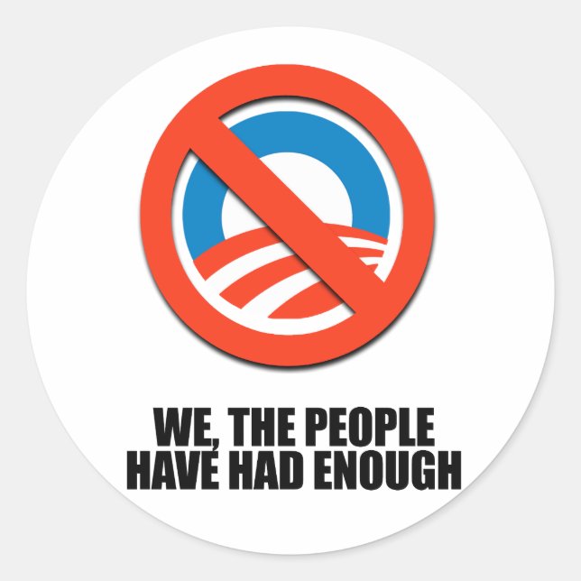 We the people have had enough classic round sticker (Front)