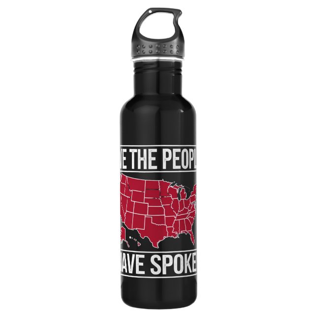 We the People Have Spoken Map of 2024 Election  710 Ml Water Bottle (Front)