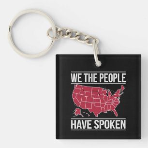 We the People Have Spoken Map of 2024 Election  Keychain