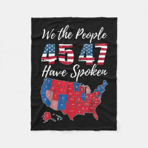We The People Have Spoken Usa Election 2024 Map Tr Fleece Blanket
