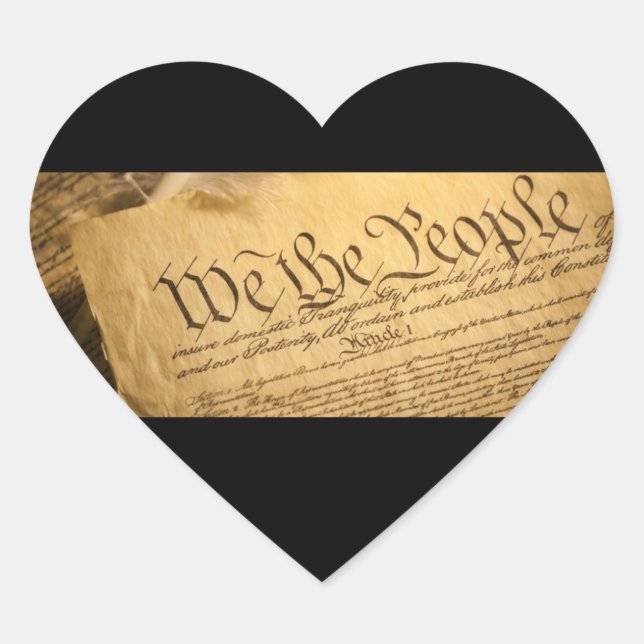 We The People Heart Stickers Envelope Seals (Front)