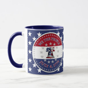We The People July 4 1776 Bell with 13 & 50 Star F Mug