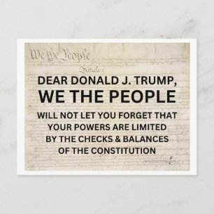 We the people limit Trump's power Postcard