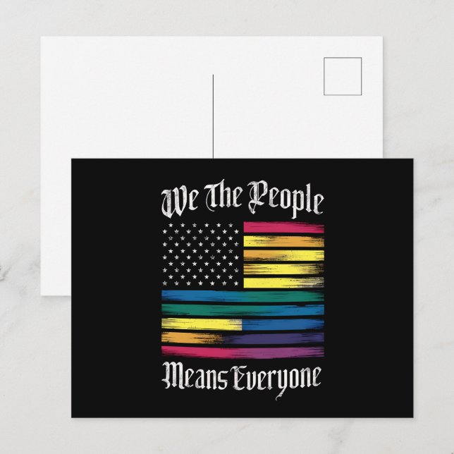 We The People Means Everyone LGBT Gay Pride Gift  Postcard (Front/Back)
