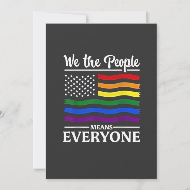 We The People Means Everyone LGBTQ Pride Month  Invitation (Front)