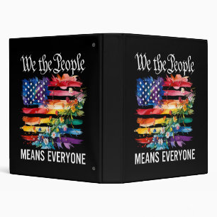 We The People Means Everyone Rainbow LGBT Gay Lesb Binder