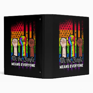 We The People Means Everyone US Constitution LGBT Binder
