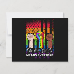 We The People Means Everyone US Constitution LGBT Invitation