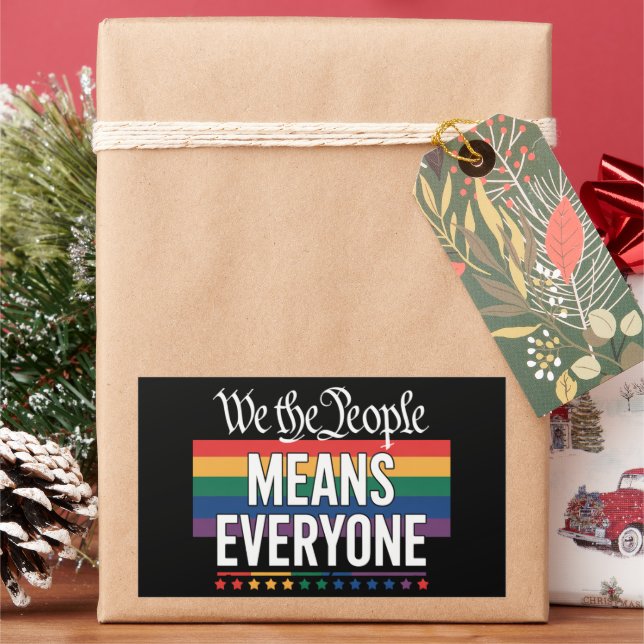 We The People Means Everyone US Constitution LGBT  Sticker (Holiday)