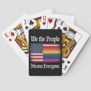 We The People Means Everyone Usa Lgbt Equality Playing Cards