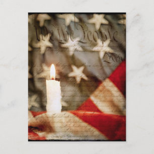 We the People Memorial Candle Postcard