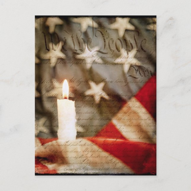 We the People Memorial Candle Postcard (Front)