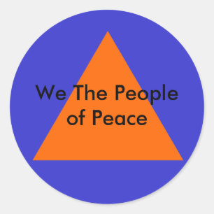 We The People of Peace The MUSEUM Zazzle Gifts Classic Round Sticker
