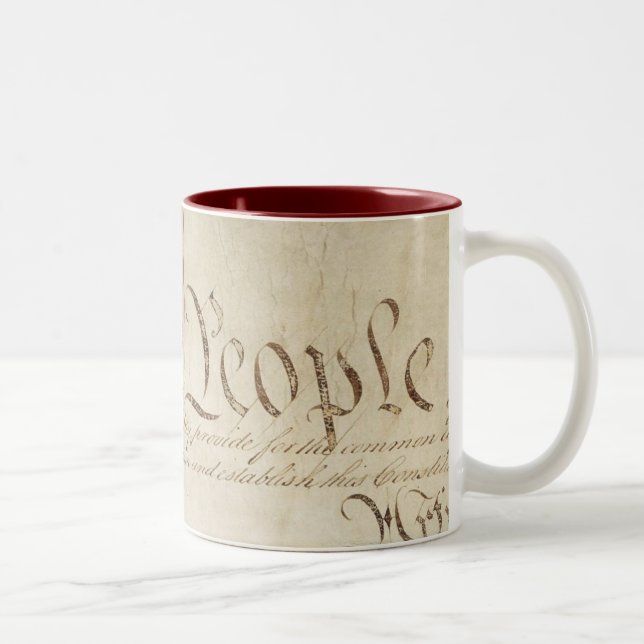 We The People Parchment Two-Tone Coffee Mug (Right)