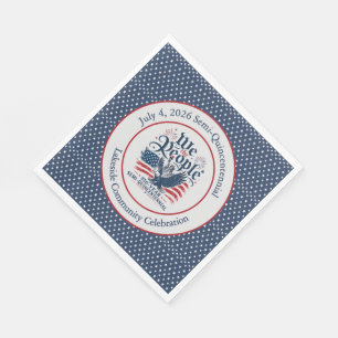 We the People Personalized 250 Year 4th of July Napkin