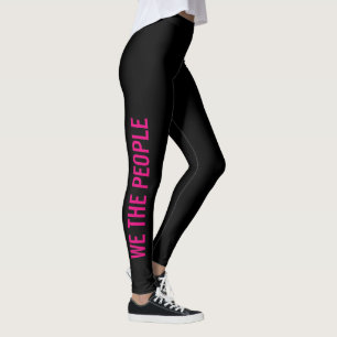 We the People Pink Black Resistance Leggings