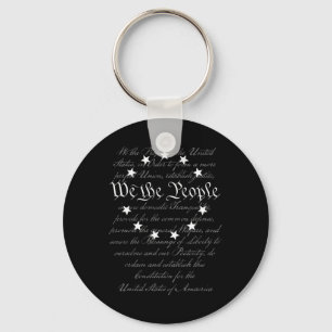 We The People Preamble Us Constitution 4th Of July Keychain