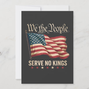 We The People Serve No King USA Patriotic  Thank You Card