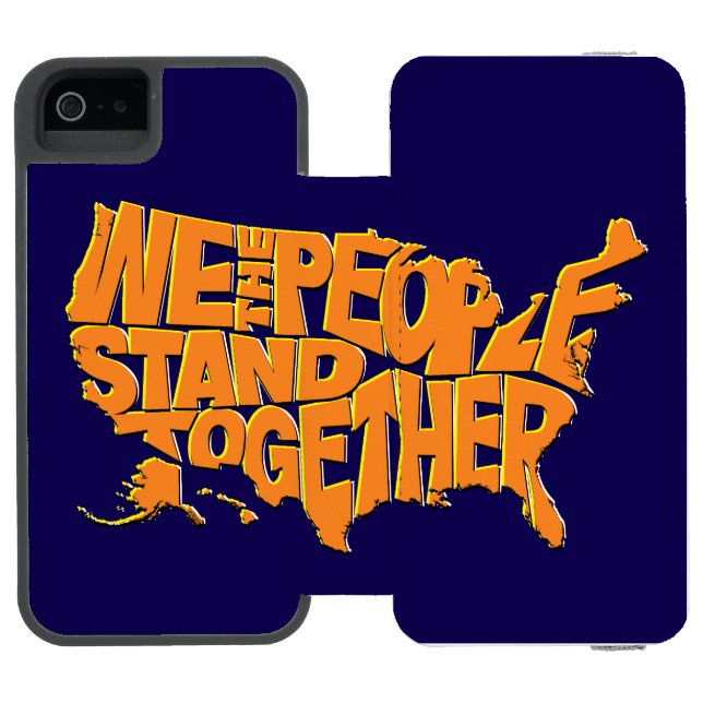We the People Stand Together Incipio iPhone Wallet Case (Folio Open)