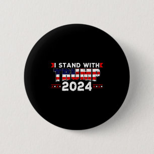 We The People Stand With Donald Trump 2024 America 2 Inch Round Button