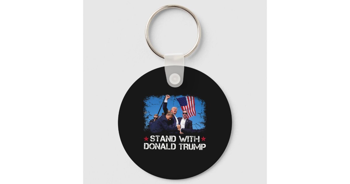 We The People Stand With Donald Trump 2024 America Keychain Zazzle