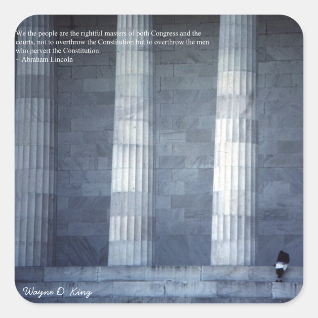We the People - Sticker de citation Lincoln (Devant)