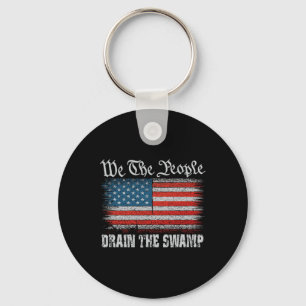 We The People Trump Drain The Swamp Usa American P Keychain