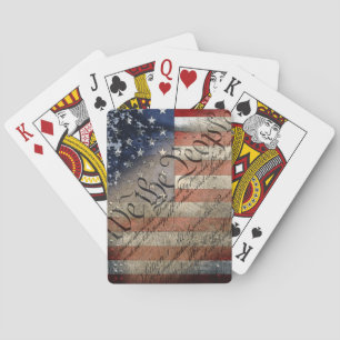 We The People Vintage  American Flag Playing Cards