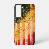 WE THE PEOPLE Vintage Retro Rock American Flag
