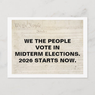 We the People Vote in 2026 Midterm Elections Postcard