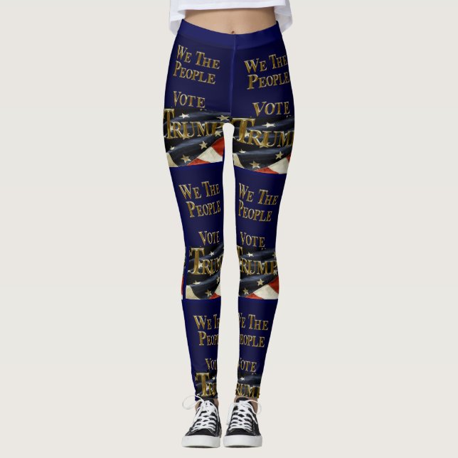 WE THE PEOPLE VOTE TRUMP LEGGINGS (Front)