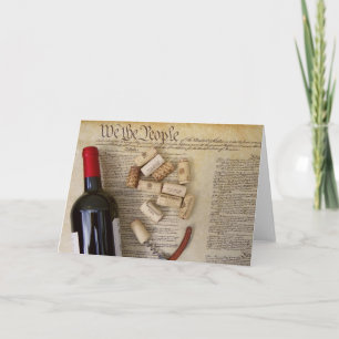 We The People Wine Greeting Card! Card