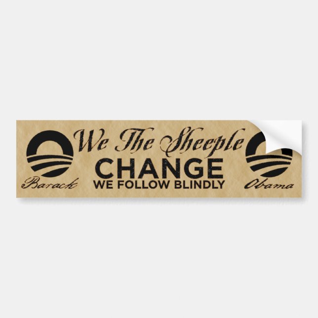 We The Sheeple Bumper Sticker (Front)