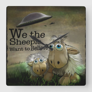 We the Sheeple Wall Clock
