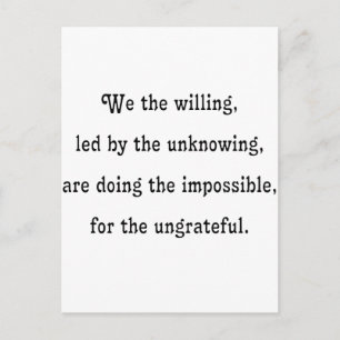 We the Willing Postcard