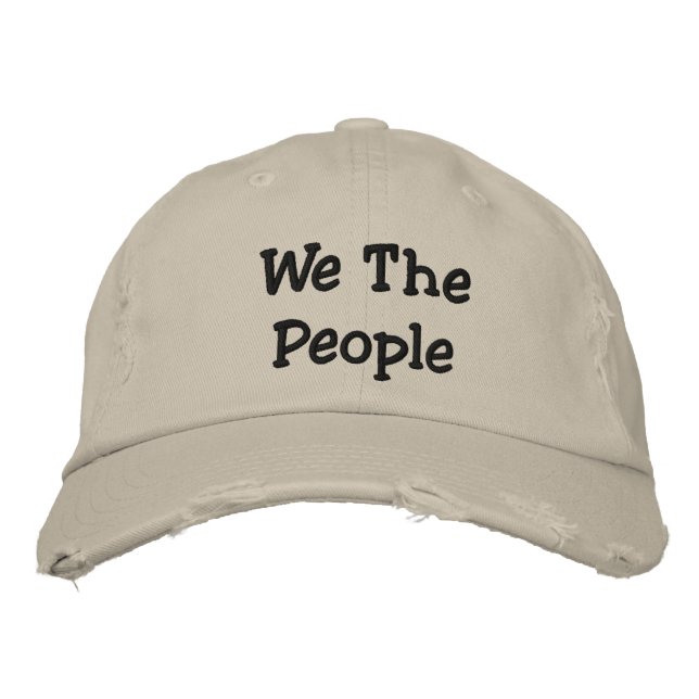 We ThePeople  Distressed Chino Twill Cap (Front)