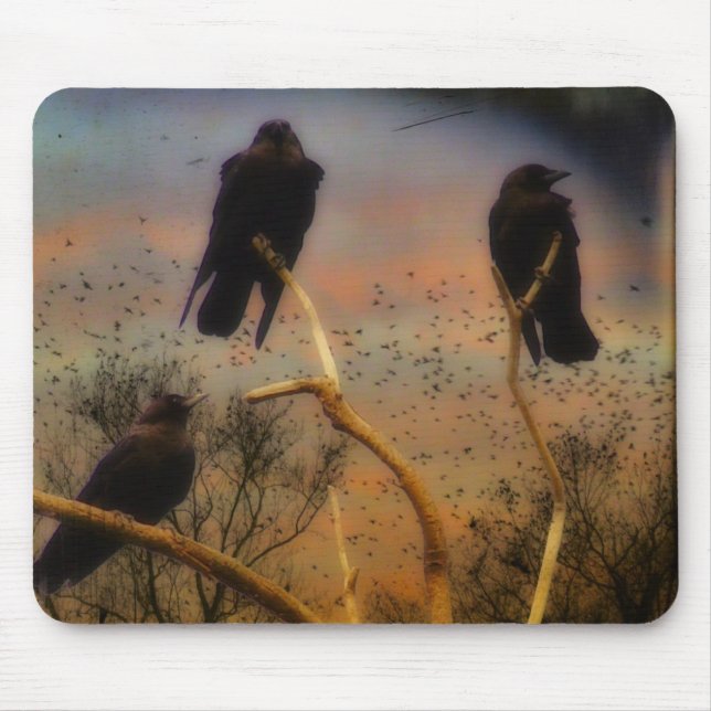 We Three Crows Mouse Pad (Front)