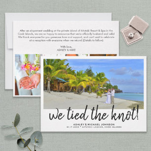 We Tied the Knot 4 Photo Wedding Announcement
