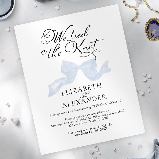 We Tied The Knot | Blue Bow Wedding Elopement (Creator Uploaded)