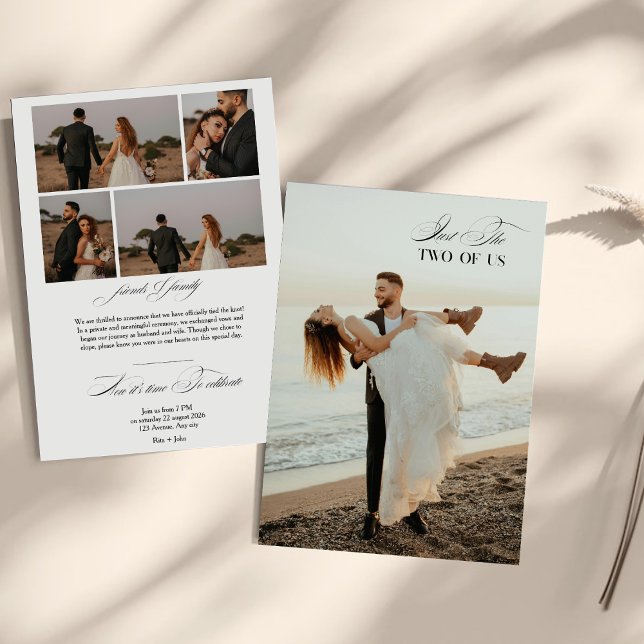 We Tied The Knot Calligraphy 5 Photos Wedding  Announcement (Creator Uploaded)