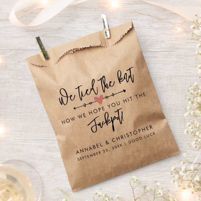 we tied the knot casino Lottery Ticket scratchcard Favour Bag (Clipped)