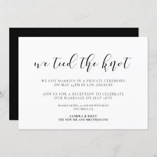 We tied the knot Elegant design announcement