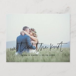 We tied the knot Modern design photo Postcard
